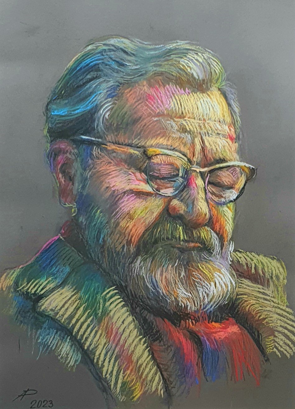 Jan Werich, pastel za sklem v ramu 35_50 cm.jpg